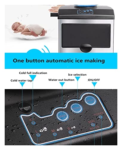 Máquina eléctrica fabricadora de cubos de hielo, modelo de escritorio con entrada de agua por barril miniatura 3