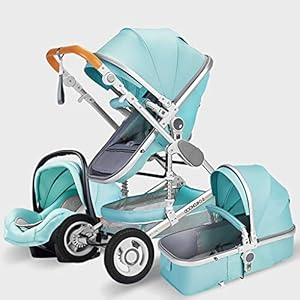 Baby kinderwagen voor pasgeborenen en peuters -3 in 1 kinderwagen Opvouwbare kinderwagen Anti-shock Springs High View…
