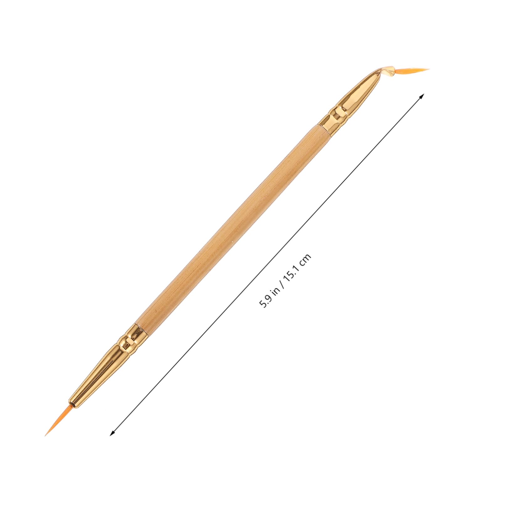 FOMIYES 3 Pcs Eyeliner Brush Tool Bent Straight Tips Bamboo for Crisp Lines Makeup Kit