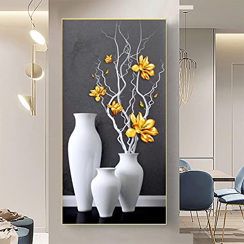 Tableau vintage papillon pour salon affiche fleur style chinois KEBIA
