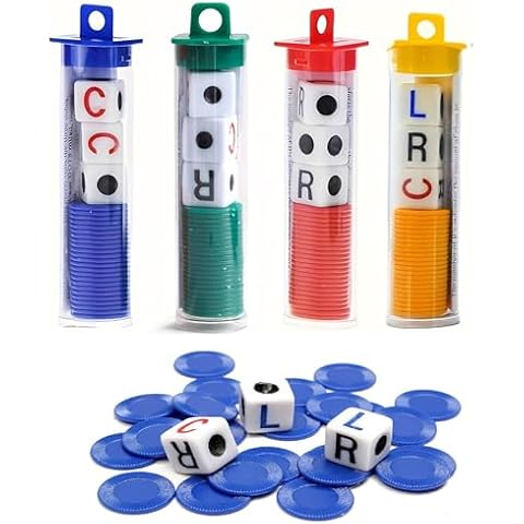 Left Right Center Dice Game with Chips Cover