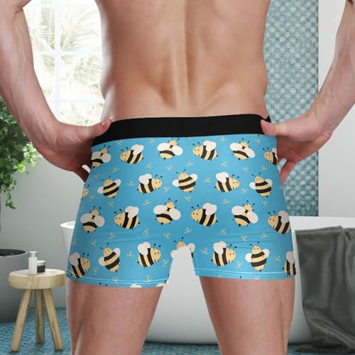 visesunny Men's Boxer Briefs Underpants Soft Breathable Cute Underwear with Stretch Waistband Rayon3