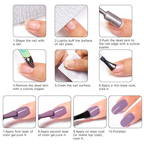 MTSSII Gel Nagellack 12 Farben Set UV LED Einweichen Nail Art Maniküre Salon DIY Home Geschenkset 8ml – Bild 8
