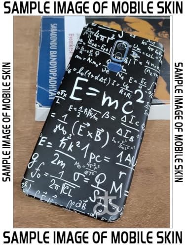 Image of AtOdds - Full Body Back Screen Guard Protector Film - Lamination Wrap Skin Sticker Compatible with REDMI 12 (5G) | Scratchproof Matte Finish (Design - E=mc2)