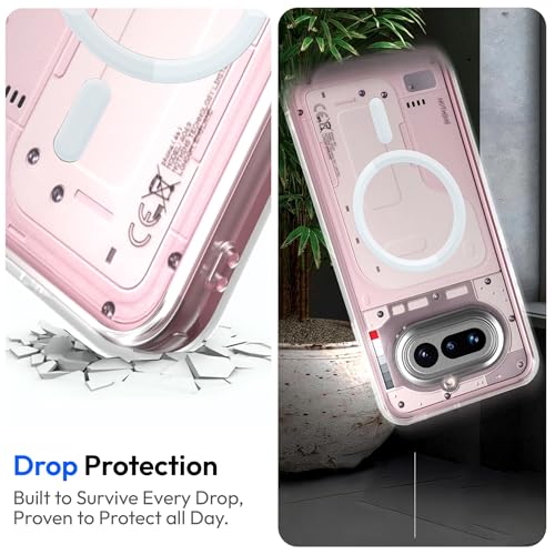 Image of Compatible for Nothing Phone 4a Translucent Hard Back | Only Compatible with Wireless Magnetic Accessories | Thin and Slim Magnetic Back Cover (Clear)
