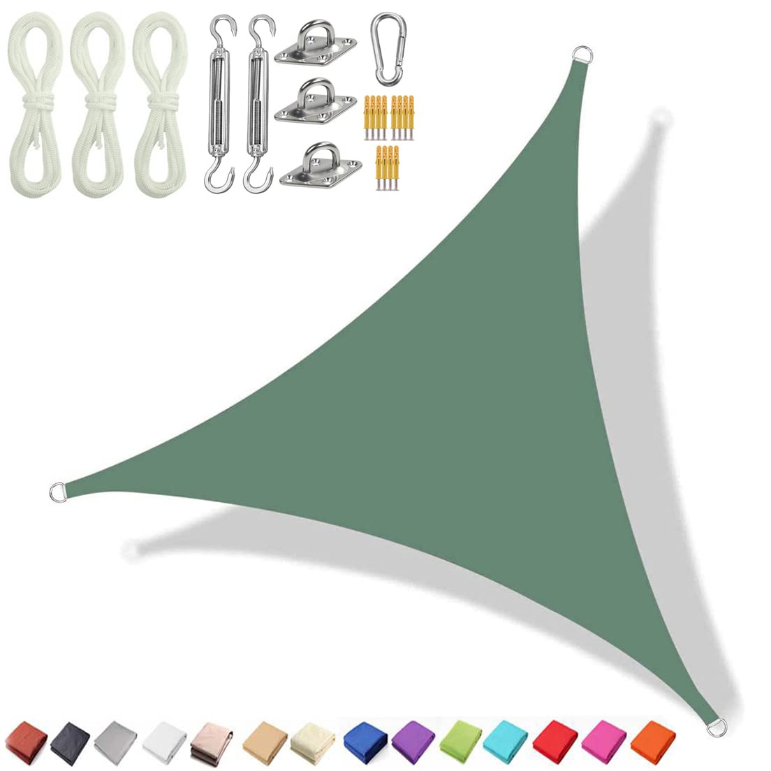 Voile d'ombrage triangulaire pour habiller jardin et balcon