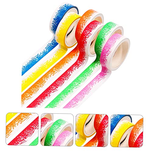 VILLCASE 6 Rolos De Washi Tape Fita Adesiva Colorida Glitter Giz De Cera Flash Terno Scrapbooking Fi