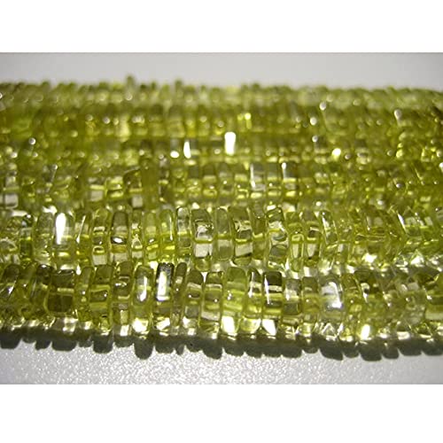 Quartz Citron perles heishi carrées 5mm LKBEADS pour éviter les fils irréguliers