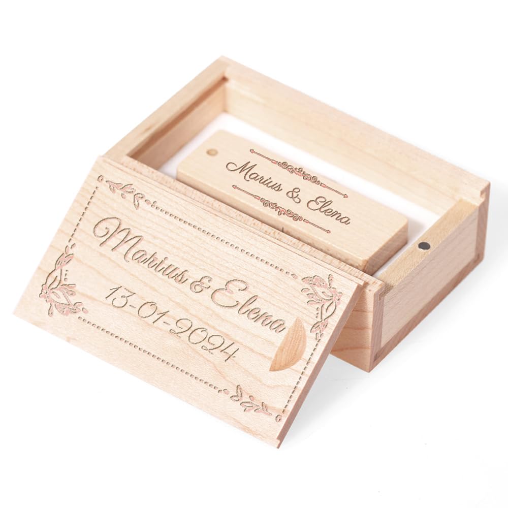 Clé USB flash drive 3.0 de 32 Go haut de gamme en bois véritable - 8