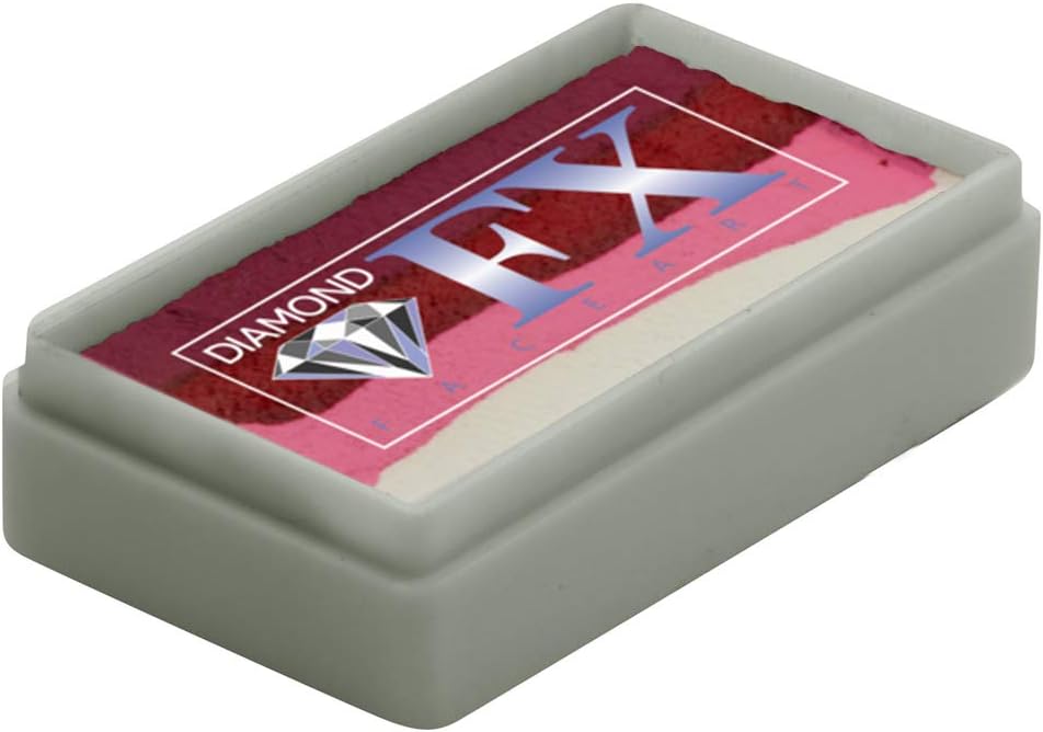 Diamond FX1 Stroke Split Cake- Orchid RS30-102, Professional Quality Face Painting Rainbow Cakes, Water Activated Face Paint, 1 oz/28 gm