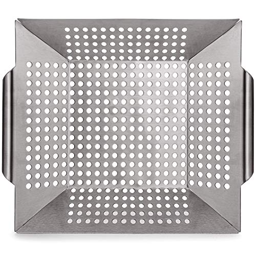 12 Must-Have Tools for Smoking Meat at Home to Enhance Flavor and Quality 17 Hedume Stainless Steel Grill Basket, 12x12-Inch for Veggies & Meat