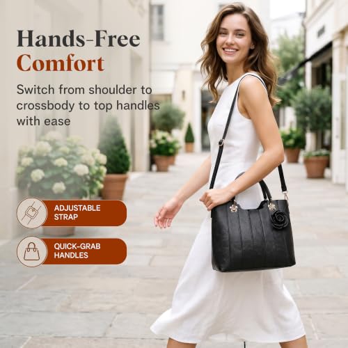 Bolso Rofozzi de cuero vegano para mujer, asa superior miniatura 3