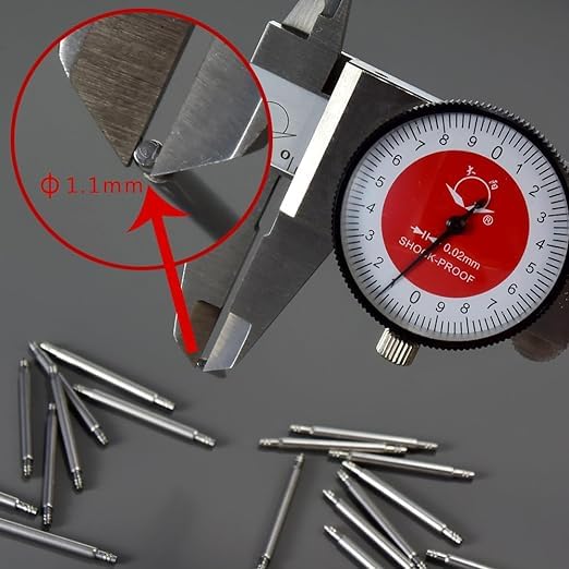 Semdu 1.78mm Watch pins,316L Stainless Steel 22mm 1.1mm tip end Watch Spring bar pins (22mm 4pcs)