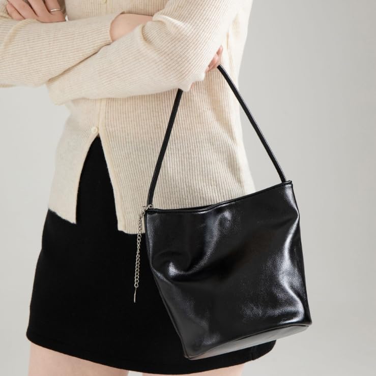 PU Leather Bucket Handbag – Magnetic Closure Shoulder Bag for Travel & Daily Use3