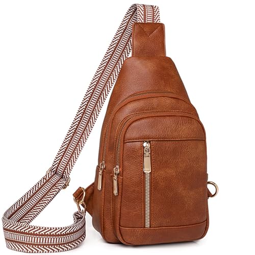 YYW Crossbody Bag for Women Sling Bag Leather Cross Body Chest Purse Handbag