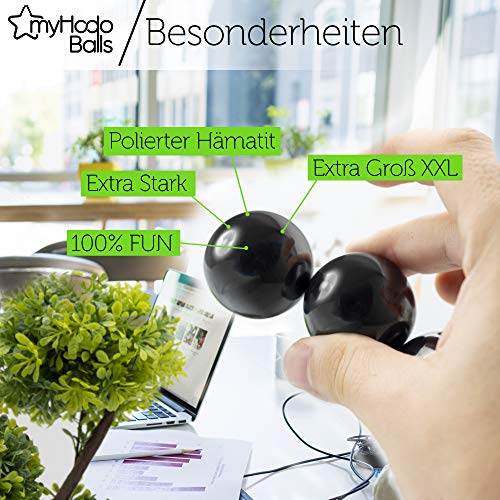 myHodo Magnetkugeln Mega Set (30mm, 6 Stück) – XXL Magnetische Bälle für Kreativität & Stressabbau, Hochwertiges Büro-Gadget für Entspannung, Anti-Stress Magnet Kugeln für Erwachsene