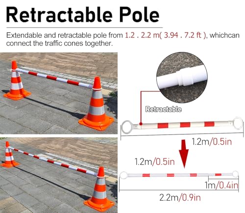 Cônes de signalisation rétractables pour sécuriser le chargement de marchandises - 4