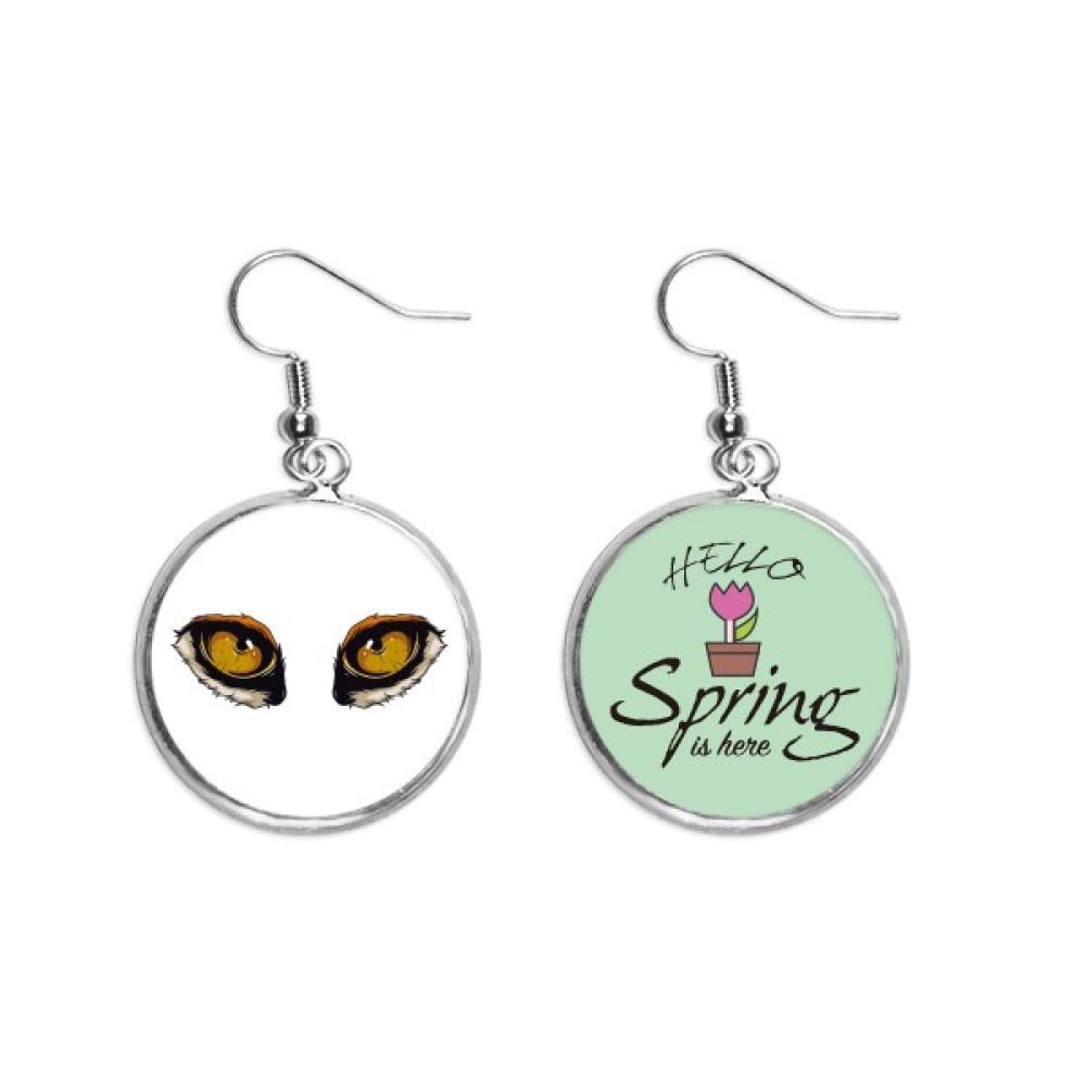 Pendientes de zorro con detalles de ojo colgante de animales para primavera 5