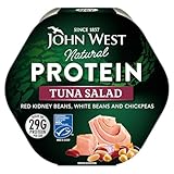John West Thunfischsalat aus natürlichem Protein mit roten Kidneybohnen, weißen Bohnen und Kichererbsen, 220 g