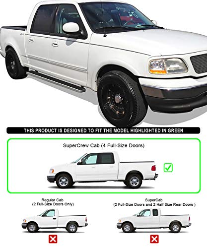 Estribos acero inoxidable 5" para Ford F150 2001-2003 miniatura 6