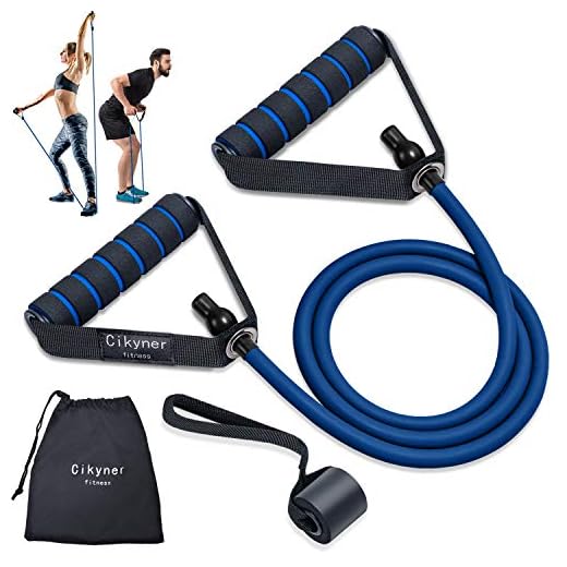 Cikyner Bandas de Resistencia, Tubos de Resistencia con Asas Bandas de Ejercicio, Ideal para Casa, Gimnasio, Fisioterapia, Entrenamiento de Fuerza, Tonificación Muscular, Anclaje para Puerta