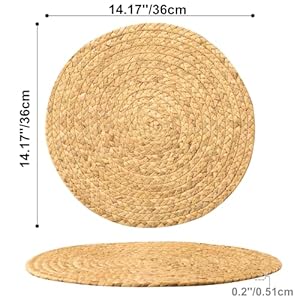 14roundwovenplacematssetof6naturalextrawideplacematsbraidedheatresistantplacematsfarmhousebohofringeplacematswipeablecirclewickerplacemats Urban Country Home Decor 14 round woven placemats set of 6 natural extra wide placemats braided heat resistant placemats farmhouse boho fringe place mats wipeable circle wicker placemats urban country home decor
