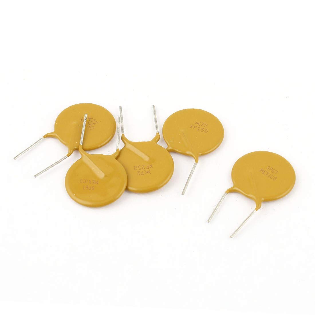 NEW LON0167 5Pcs 72 2.5A Radial Through Hole PPTC Resettable Fuse PolySwitch(5Pcs 72 2.5A radiales Durchgangsloch PPTC rückstellbare Sicherung PolySwitch