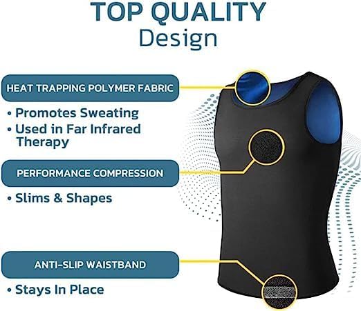 Miniatura 7 de Chaleco Termico Reductor para Hombre, Chaleco Termico Compression Tank Top Hombres, Chaleco de compresión para hombre