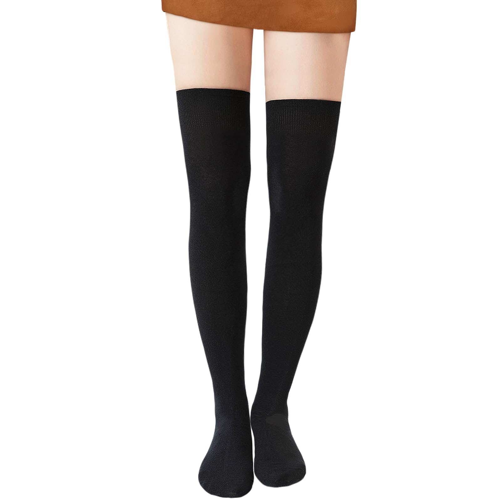 DRESHOW Women Thigh High Socks Long Boot Stockings Over Knee Socks for Women Cotton Leg Warmers