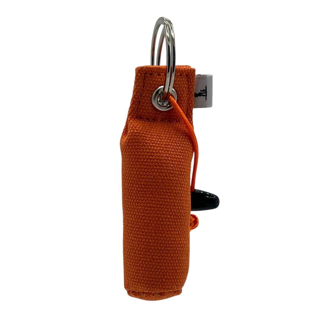 Dog and Field Dummy Keyring - Orange. Novelty Keyring, Micro Canvas Dummy Keychain Accessory for Dog Lovers, Orange