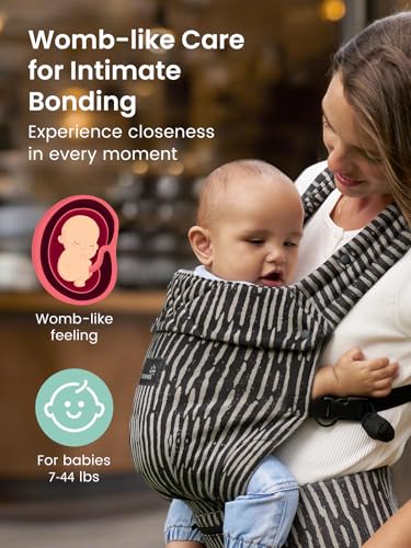 Image of GROWNSY Baby Carrier Infant with Head Support, Black Flow Stripe
