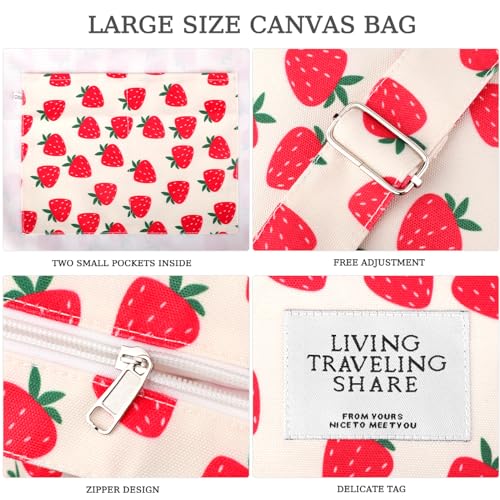 Image of Canvas Tote Bag with External Pocket Design, Stylish Appearance, Adjustable Shoulder Strap