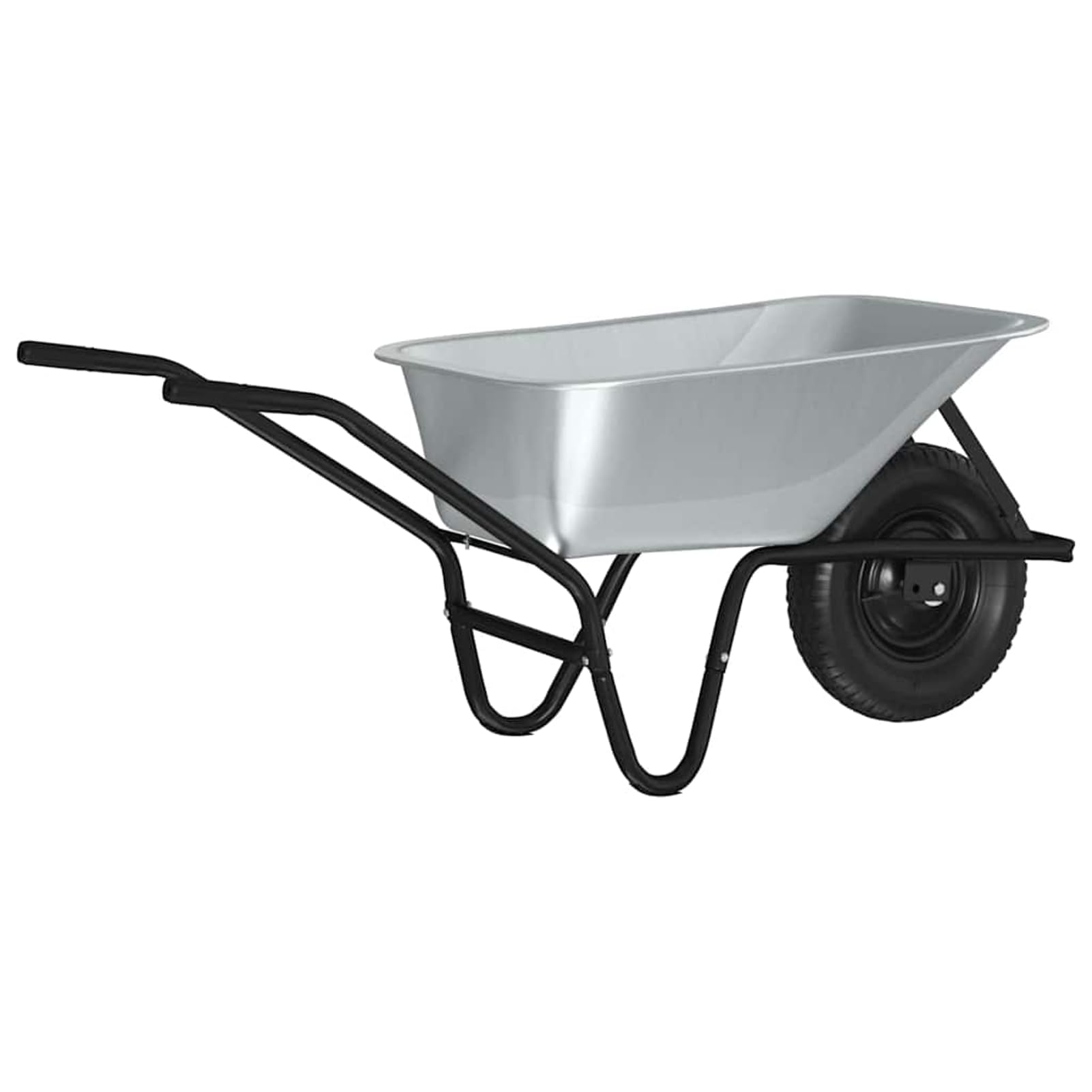 Geecher Carriola da Giardinaggio, con Ruota Gonfiabile da 35 cm, Dimensioni 141 x 60 x 57 cm, in Acciaio, per Trasporto di Terra e Piante, Ideale per Giardinieri e Appassionati