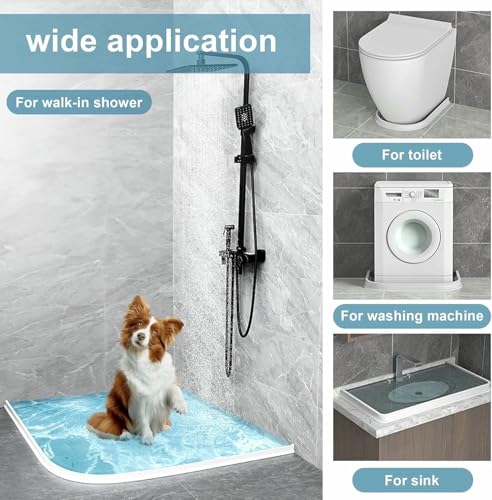 Barrera de agua para ducha y umbral plegable de silicona flexible para baño 5