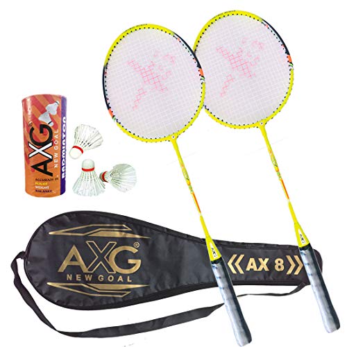 Image of Inescapable Badminton Racquets (Set of 2) 3 Feather Shuttles and Cover (Green)