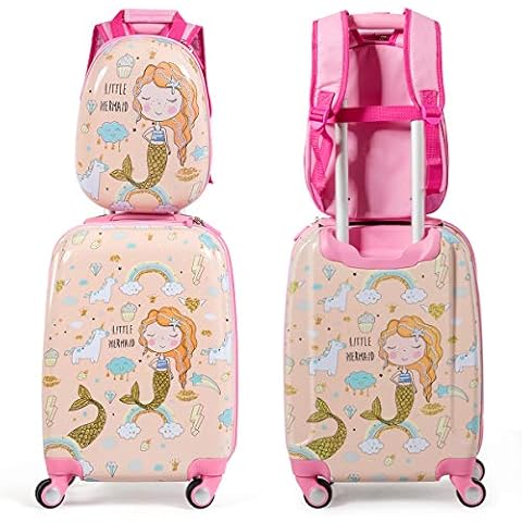 DREAMADE Kinderkoffer-Set Kiderkoffer mit Rucksack Cover