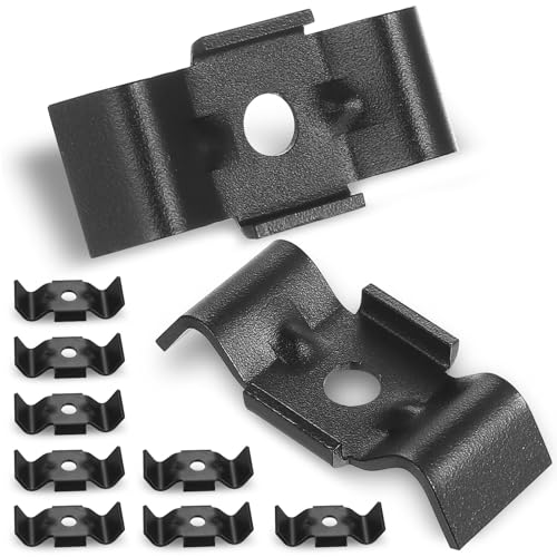 10 Pièces Kit de Fixation pour Clôture Double Fil, Supports de Panneaux, Fixations Pattes de Serrage, Accessoires et Supports pour Panneaux de Clôture...