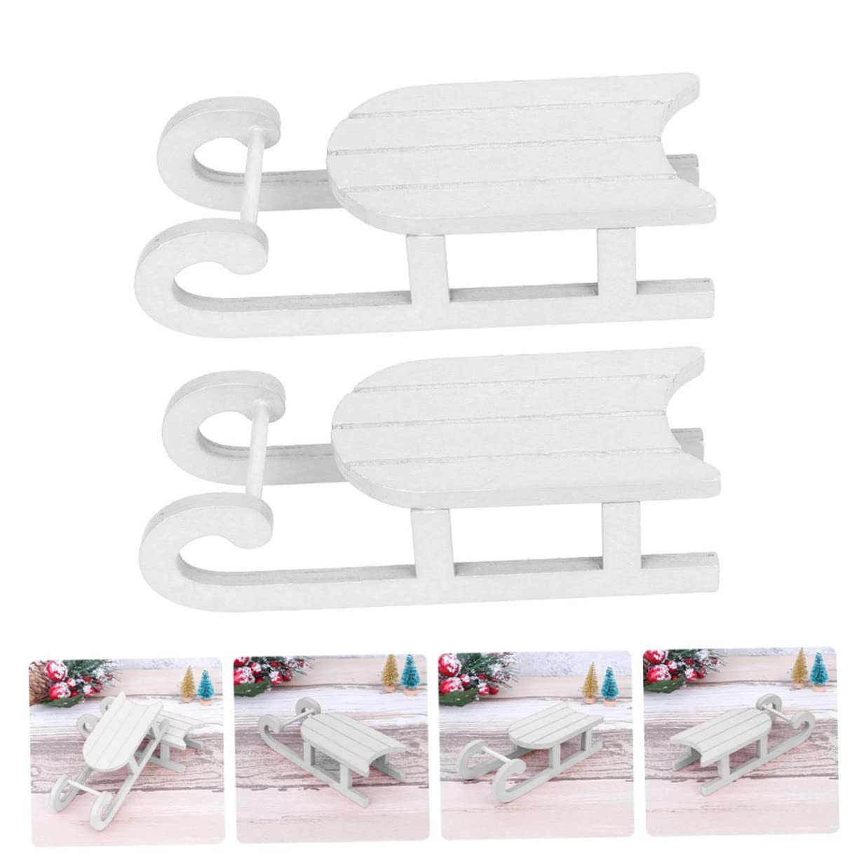 Toyvian 8 Pz Natale in Ritagli in Natale Mini Scatola Bianca