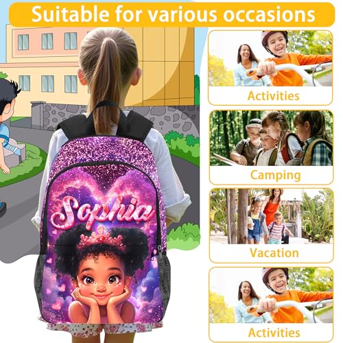 Custom Kids Backpack for Girls Boys Personalized Name Backpacks Customized School Bookbag for Kids Bookbag for Daughter Son Fashion Unique Gift for Preschool Kindergarten Design 033