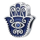 NJXINJIABO Protective Hand Charm Bead for Women Charm Bracelets, 925 Sterling Silver Nature Mother's