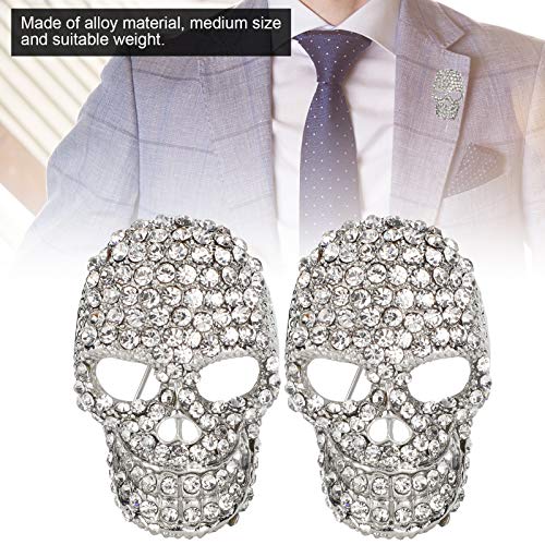 Broche de calavera hecho a mano de estilo vintage para personalizar tu ropa diaria 4