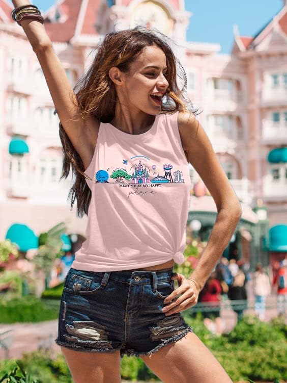 Miniatura 3 de FASHGL Magic Kingdom - Camiseta sin mangas para mujer, con texto en inglés "May The Magic Be with You", camiseta sin mangas con gráficos