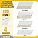 Therwen 800 Count 21 Degree Framing Nails Ring Shank Nails for Use in All Pressure Treated Lumber, Flat D Head, Galvanized, Plastic Row Fixed (2,2-1/2,3,3-1/2 Inch)