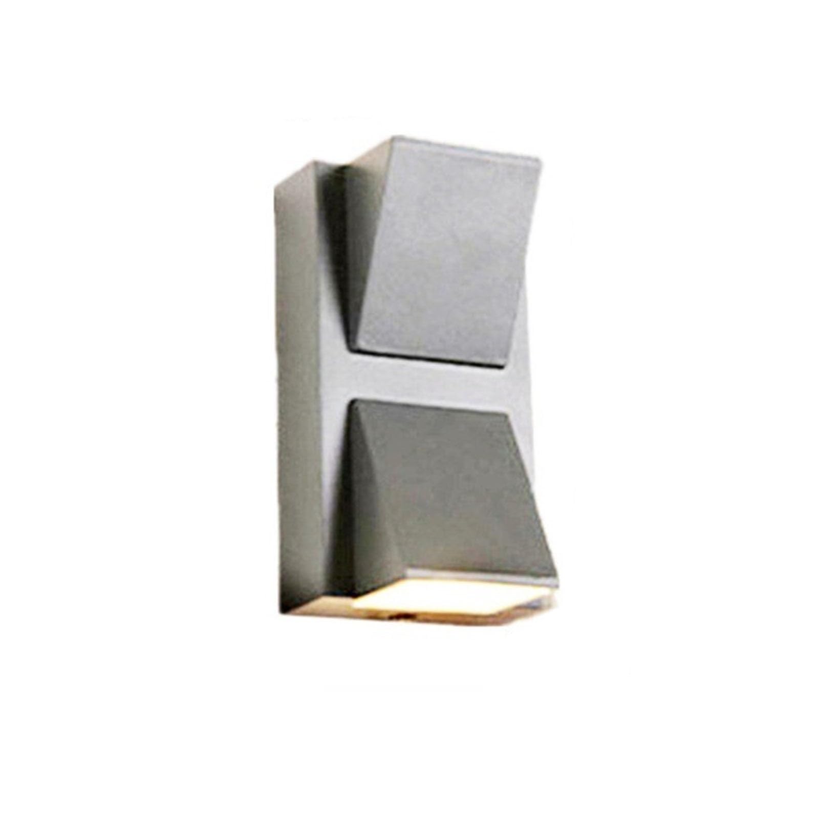 KUNYOS LED Wall Light Outdoor Waterproof IP65 Porch Garden Lamp & Indoor Bedroom Bedside Decoration Lighting Aluminum(Cool White(5500-7000K),Gray)