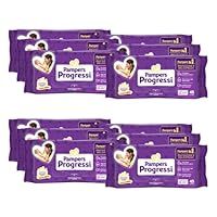 Pampers Progressi Salviette Umidificate per Neonati e Bambini, 810 Unità (18 Confezioni), Formato Scorta, Pelli Sensibili, Senza Profumi Aggiunti, 0% Alcol e Parabeni, Protezione da Irritazioni