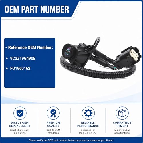 Image of No. 9C3Z-19G490-E Rear View Backup Reverse Parking Camera /Rear View Camera | Camera Compatible with Ford Super Duty F-250 F-350 F-450 F-550 Fits 2008-2012 Park Assist Camera Rear [6 Pins]#FO1960162