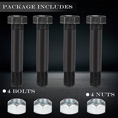 9/16" -18 X 3-1/2" Trailer Leaf Spring Shackle Bolts With Lock Nuts For 2" Wide Slipper Or Double Eye Leaf Springs Onto Hanger Bracket Or Equalizers #TOP5