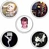 David Bowie Early Albums Button Badge 5 Pack Size One Size
