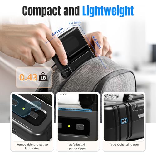 Image of Ponek Label Maker, M102 Barcode Label Printer with 7000+ Icons 700+ Templates, 2 Inch Label Maker for Small Business, Home, Office, Kitchen, School, Gift Tag Printer