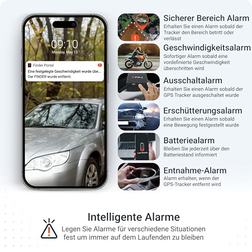 PAJ GPS COMPACT Finder 4G - GPS Tracker für Autos, Motorräder und LKWs - bis zu 40 Tage Akkulaufzeit - Ortungsgerät für Diebstahlschutz mit Live-Ortung, Alarmbenachrichtigungen im Notfall